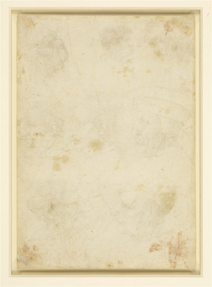 After Leonardo da Vinci - RCIN 912491, v, Five grotesque heads, and three heads of men in profile c.1510-20