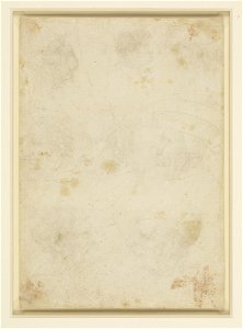 After Leonardo da Vinci - RCIN 912491, v, Five grotesque heads, and three heads of men in profile c.1510-20