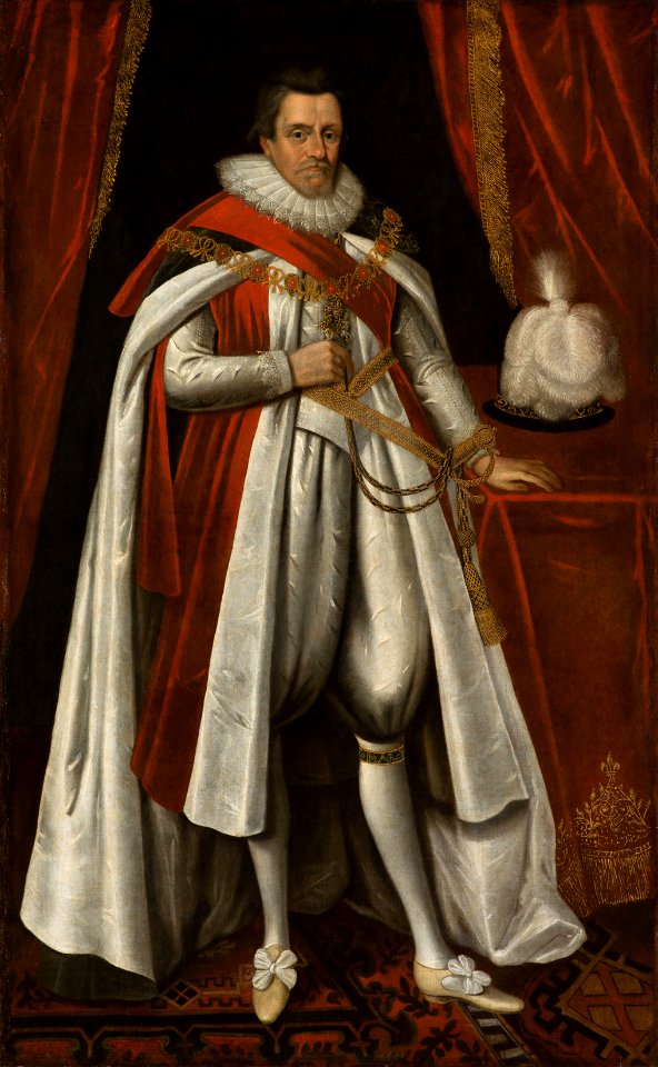 After Paul van Somer (c. 1576-1621) - James VI and I (1566-1625) - RCIN 401186 - Royal Collection