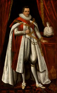 After Paul van Somer (c. 1576-1621) - James VI and I (1566-1625) - RCIN 401186 - Royal Collection
