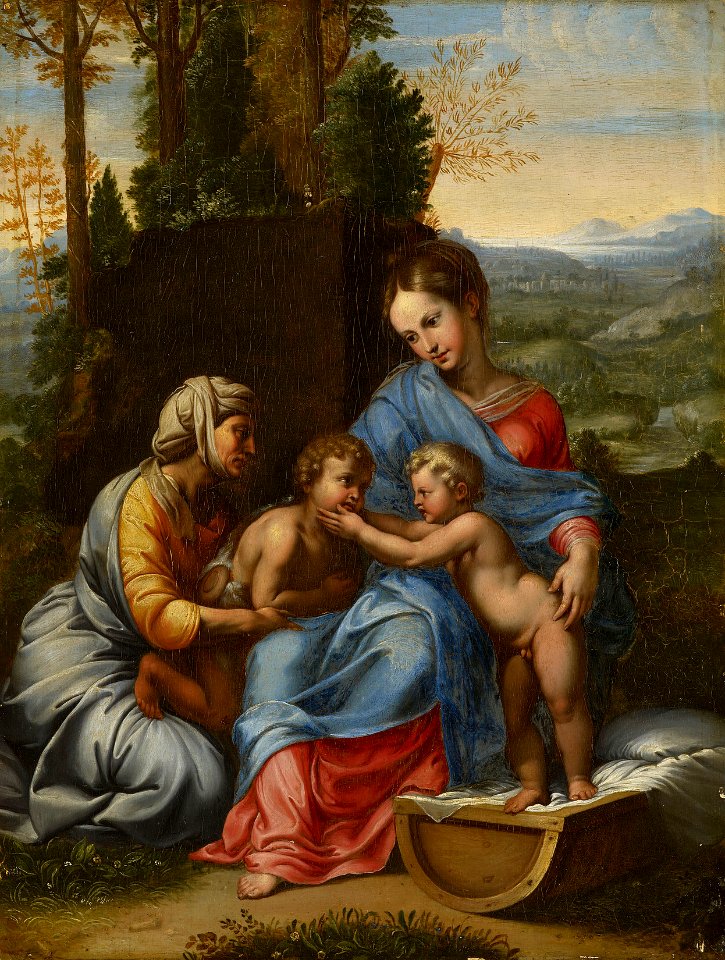 After Raphael (Urbino 1483-Rome 1520) - The Holy Family in a Landscape - RCIN 400676 - Royal Collection