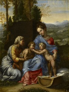 After Raphael (Urbino 1483-Rome 1520) - The Holy Family in a Landscape - RCIN 400676 - Royal Collection