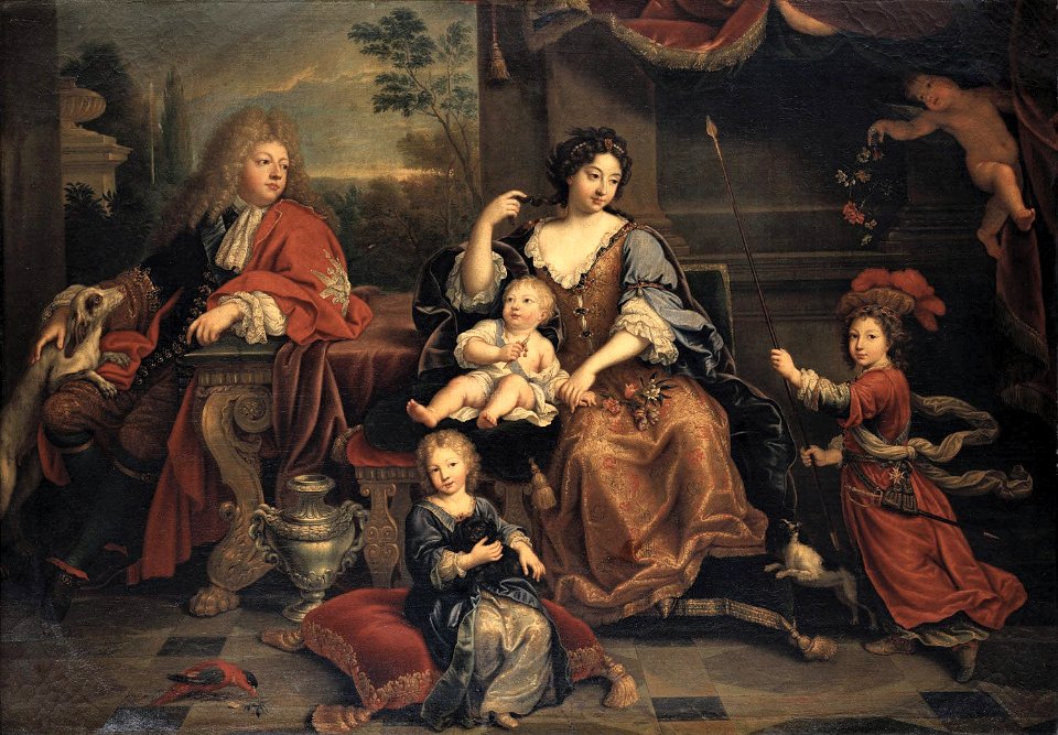 After Mignard - Louis, the Grand Dauphin of France, with his family - Royal Collection