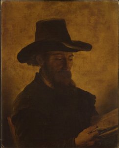 After Rembrandt - A Man Reading Cat483