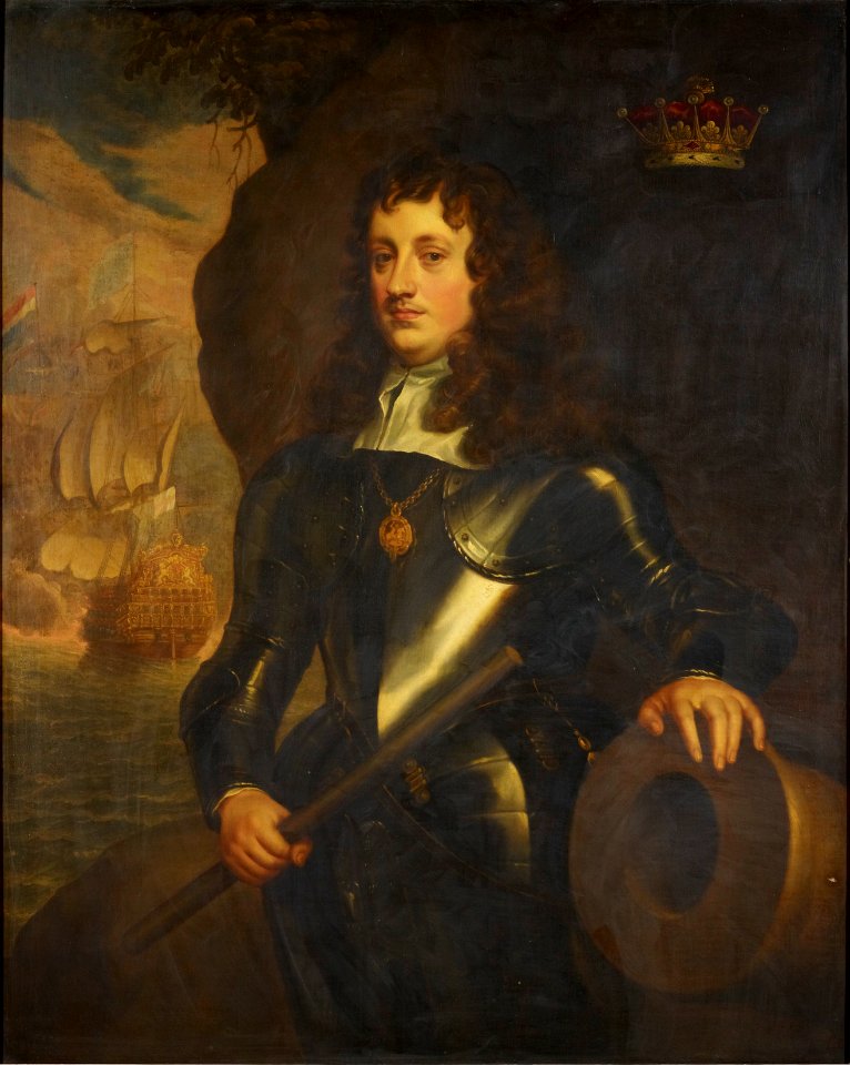 After Sir Peter Lely (1618-80) - Sir Edward Montagu, 1st Earl of Sandwich (1625-1672) - RCIN 405152 - Royal Collection