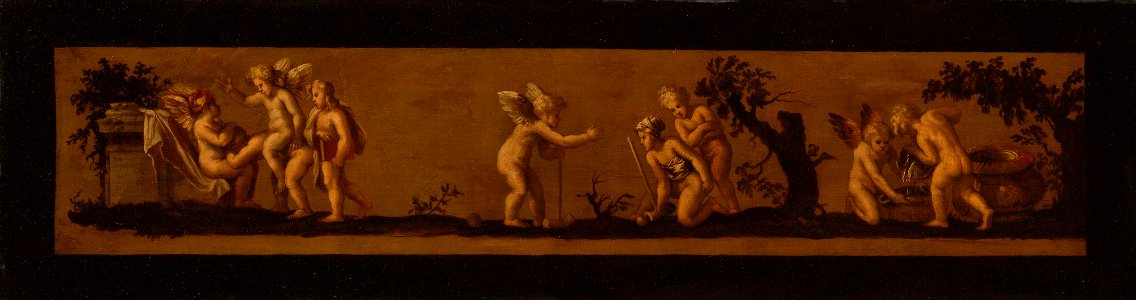 After Polidoro da Caravaggio (c. 1495-1543) - Cupids Playing Croquet - RCIN 402793 - Royal Collection
