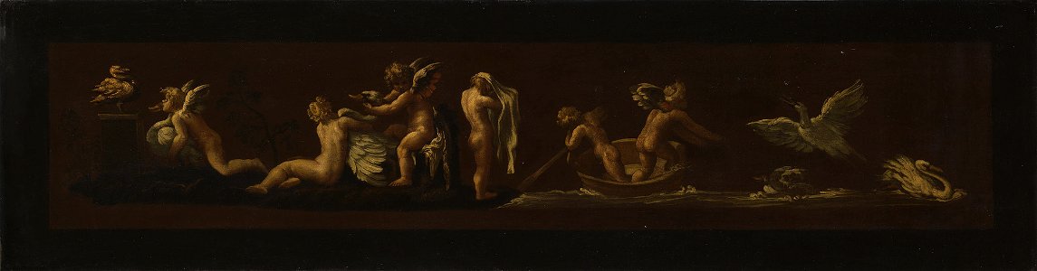After Polidoro da Caravaggio (c. 1495-1543) - Cupids with Swans - RCIN 402805 - Royal Collection