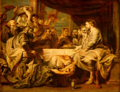 After Sir Peter Paul Rubens (Siegen 1577 - Antwerp 1640) - Christ in the House of Simon - RCIN 404342 - Royal Collection