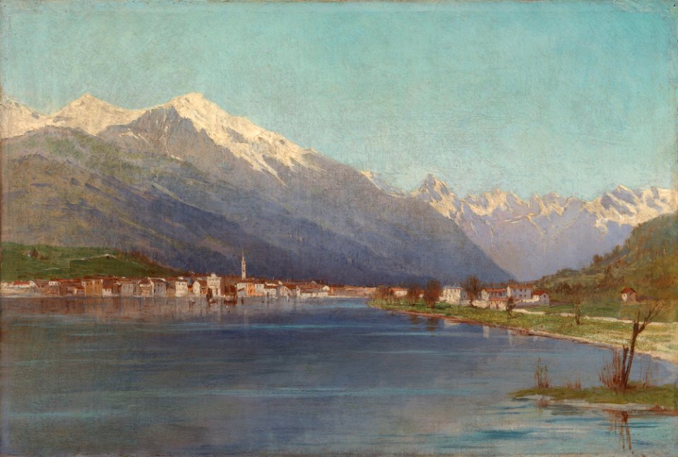 After Virgilio Ripari (1843-1902) - Lago Mergozzo, traditionally identified as - RCIN 403720 - Royal Collection