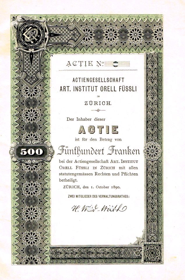 AG Art. Institut Orell Füssli 1890