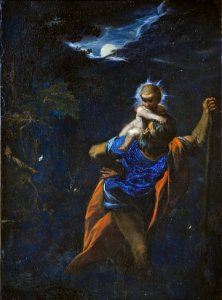 After^ Adam Elsheimer (1578-1610) - St. Christopher - RCIN 400938 - Royal Collection