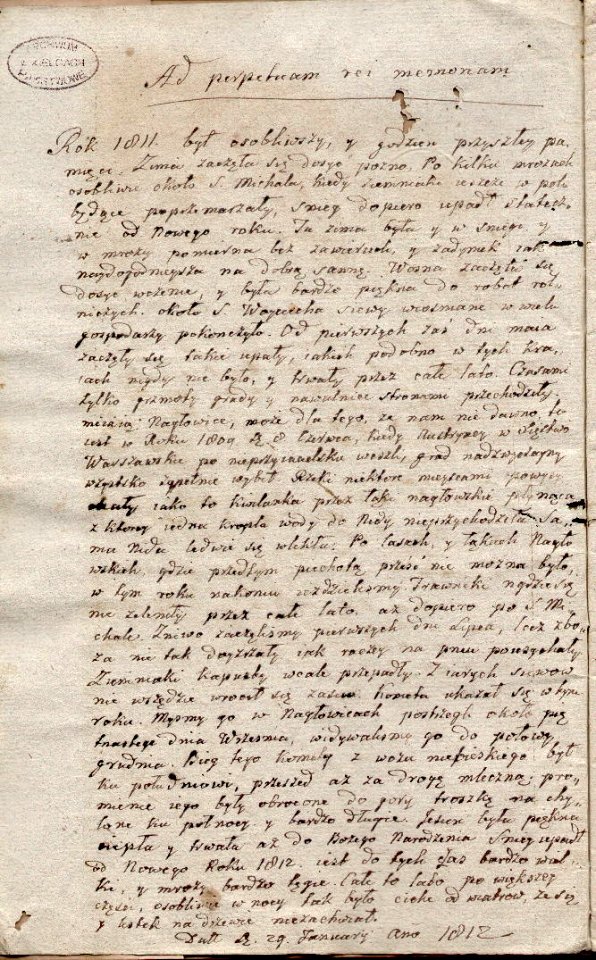 AGAD Great Comet of 1811 description
