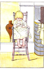 Afternoon Tea 1880 - The Nursery Chair. Free illustration for personal and commercial use.