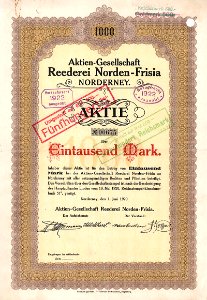 AG Reederei Norden-Frisia 1000 Mk 1920