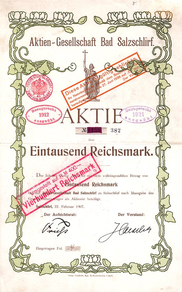 AG Bad Salzschlirf 1000 Mk 1907
