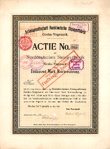AG Norddeutsche Steingutfabrik 1000 Mk 1899