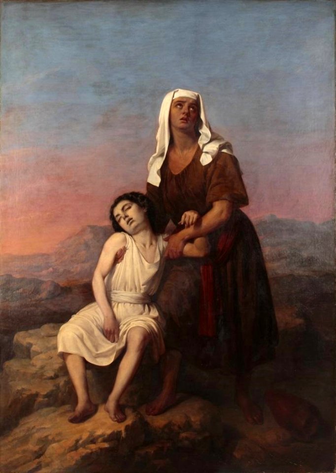 Agar e Ismael en el desierto, de Antonio María Esquivel (Museo del ...