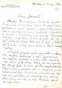 AGAD Piłsudski's letter to National Assembly 1