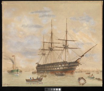 Agamemnon off Greenwich RMG PW8126