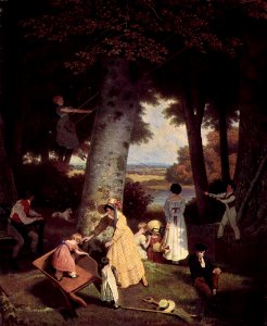 Jacques Laurent Agasse - The Playground - WGA00074. Free illustration for personal and commercial use.