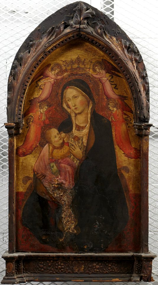 Agnolo di Taddeo Gaddi - Madonna and Child, Four Angels - y1962-66 - Princeton University Art Museum
