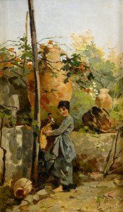 Agnes Börjeson - Italiensk kvinna vid brunnen