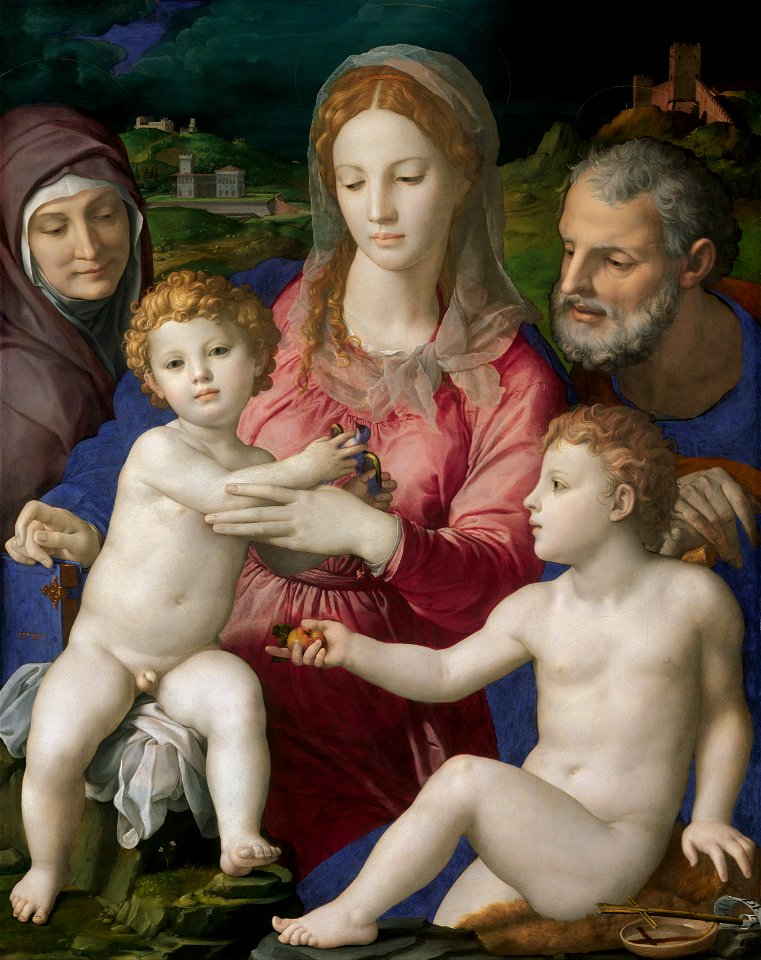 Agnolo di Cosimo, called Bronzino - Holy Family with St. Anne and the Infant St. John - Google Art Project