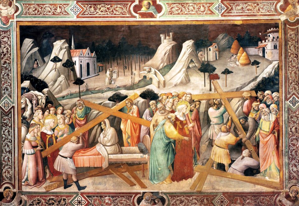 Agnolo gaddi, storie della vera croce 01