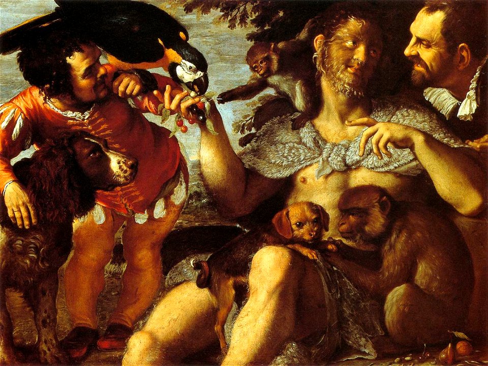 Agostino Carracci - Hairy Harry, Mad Peter and Tiny Amon - WGA4398