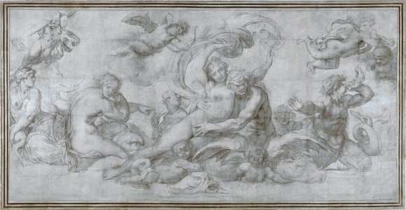 Agostino Carracci Trionfo Marino, Galleria Farnese