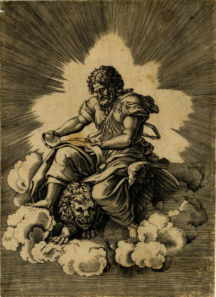 Agostino Veneziano - After - Evangelists, H,7.8