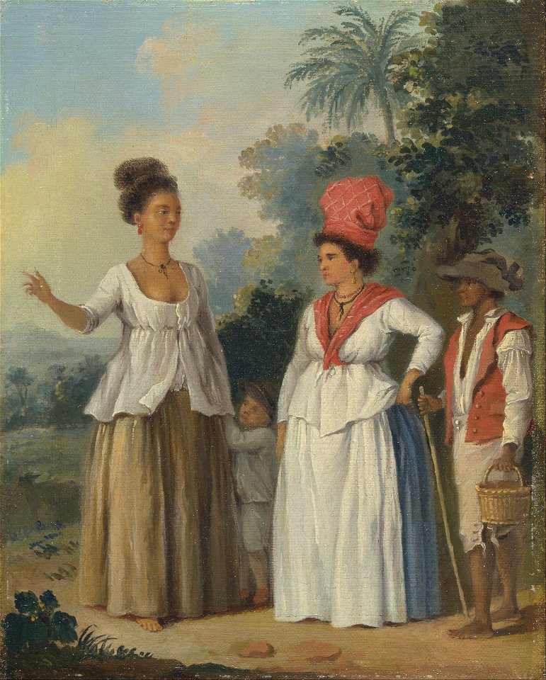 Agostino Brunias - West Indian Women of Color, with a Child and Black Servant - Google Art Project