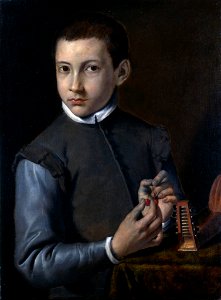 Agostino Carracci, ritratto di Antonio Carracci. Free illustration for personal and commercial use.