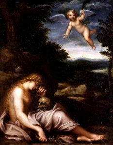 Agostino Carracci - The Penitent Magdalen - WGA4402. Free illustration for personal and commercial use.