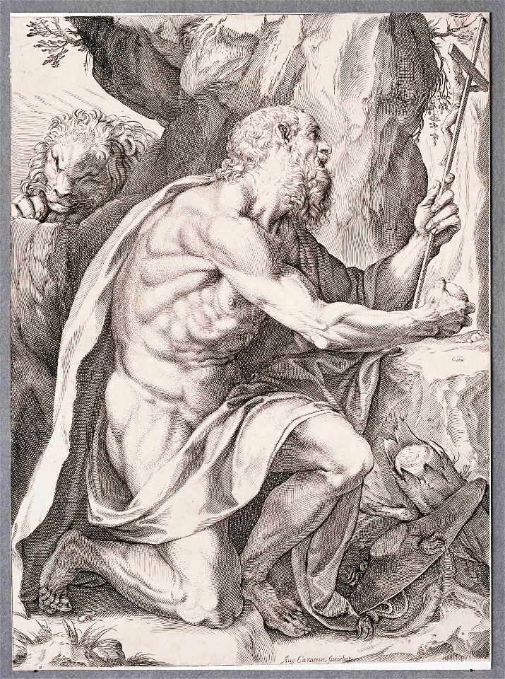 Agostino Carracci - San Jerónimo penitente