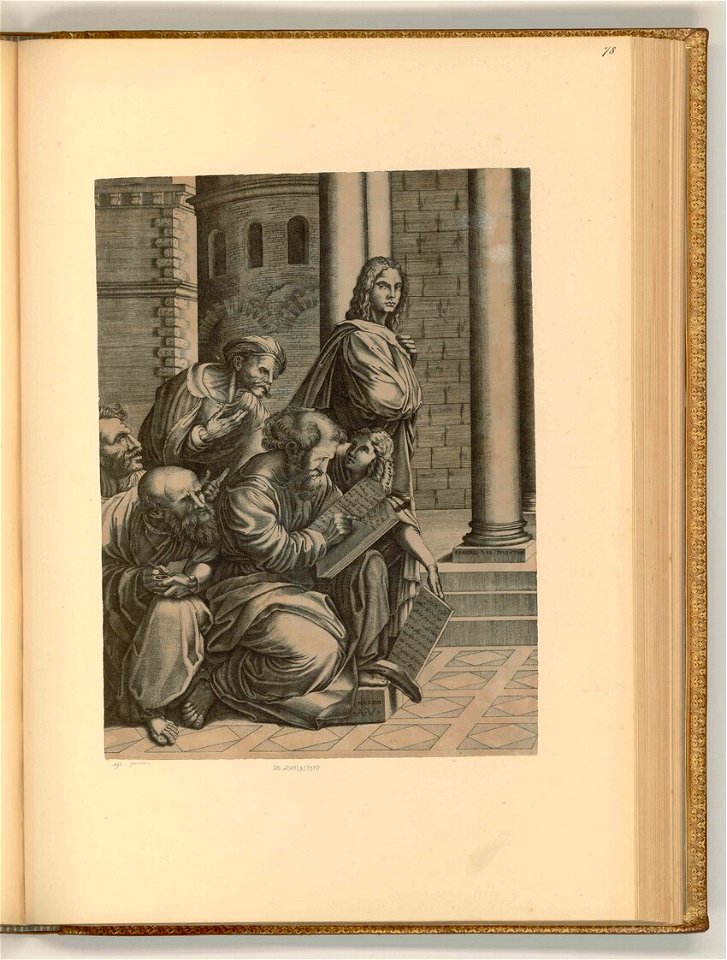Agostino Veneziano - Figurengruppe, die Schule von Athen, ItI2378