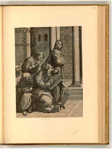 Agostino Veneziano - Figurengruppe, die Schule von Athen, ItI2378