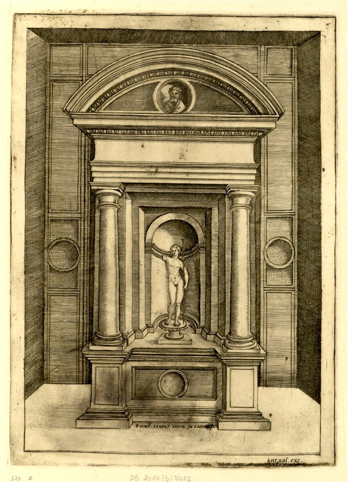 Agostino Veneziano - Altar des Jupiter im ältesten Tempel des Kapitols, DG201737402