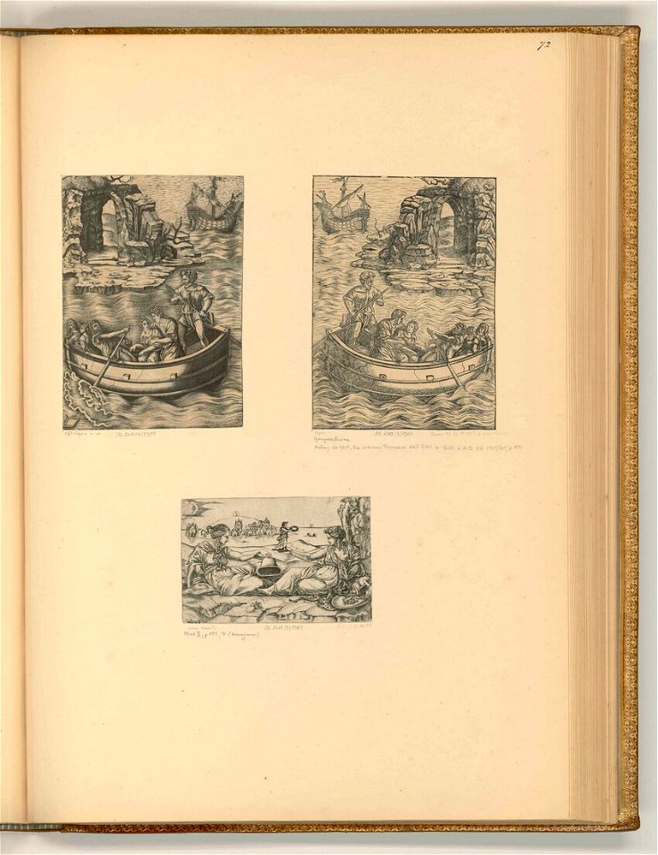 Agostino Veneziano - Boot am Wasser; Allegorische Darstellung, ItI2372