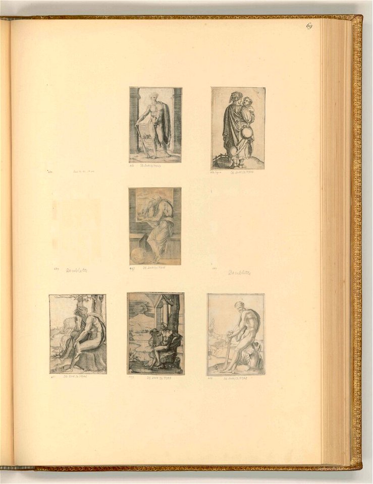 Agostino Veneziano - Diverse antike Figuren, ItI2369