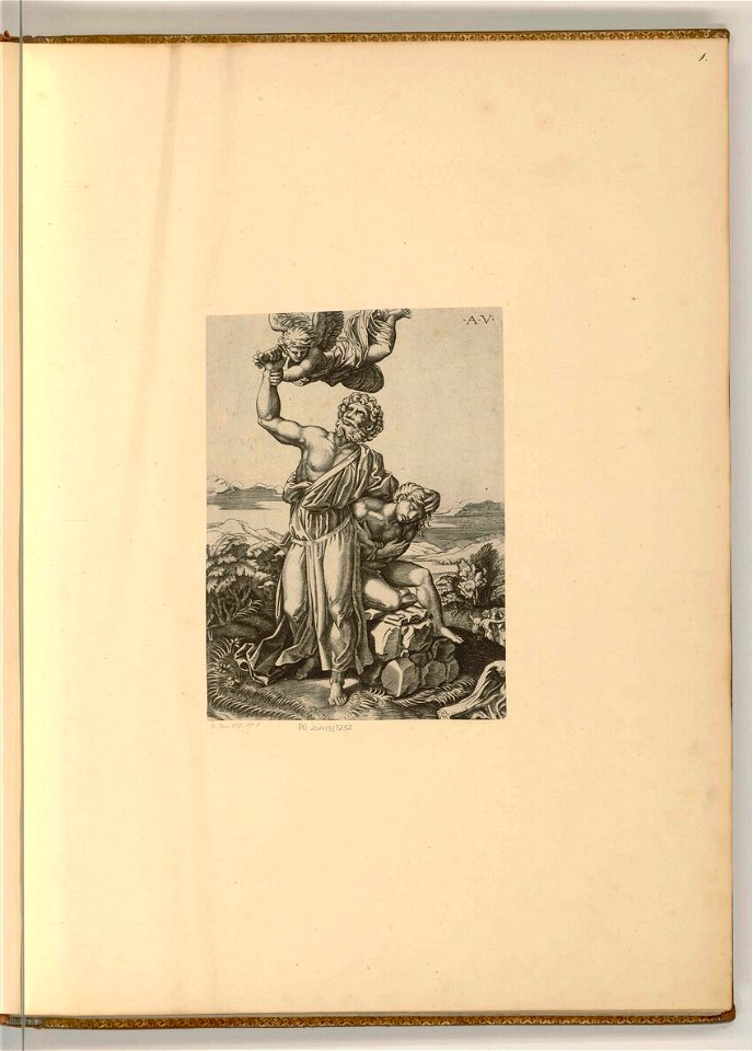 Agostino Veneziano - Die Opferung Isaaks, ItI231