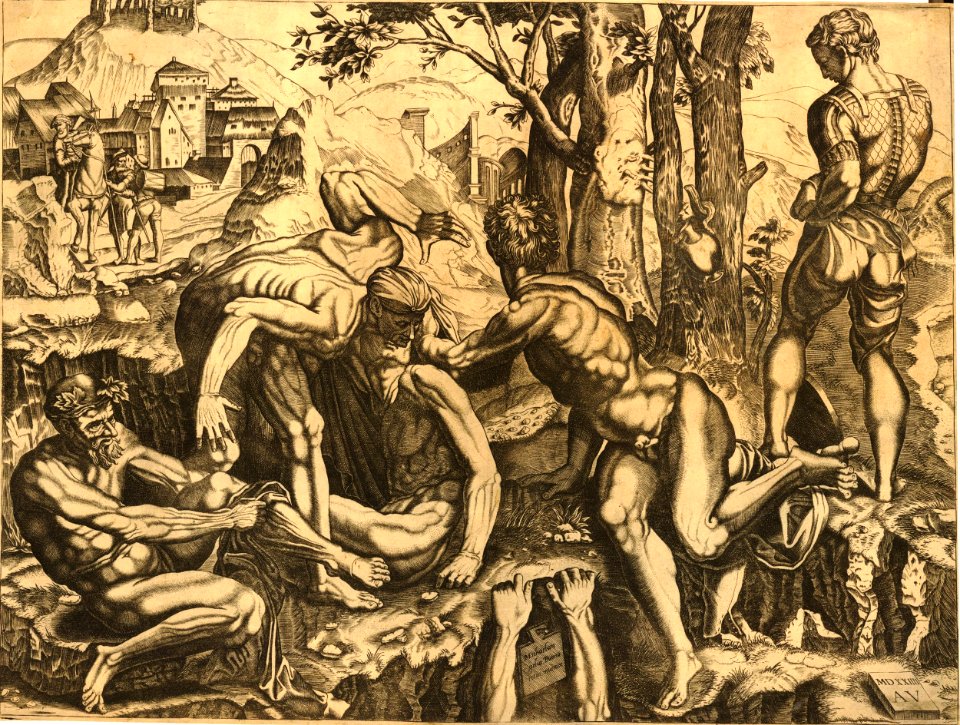 Agostino Veneziano - After - Les grimpeurs, H,7.34