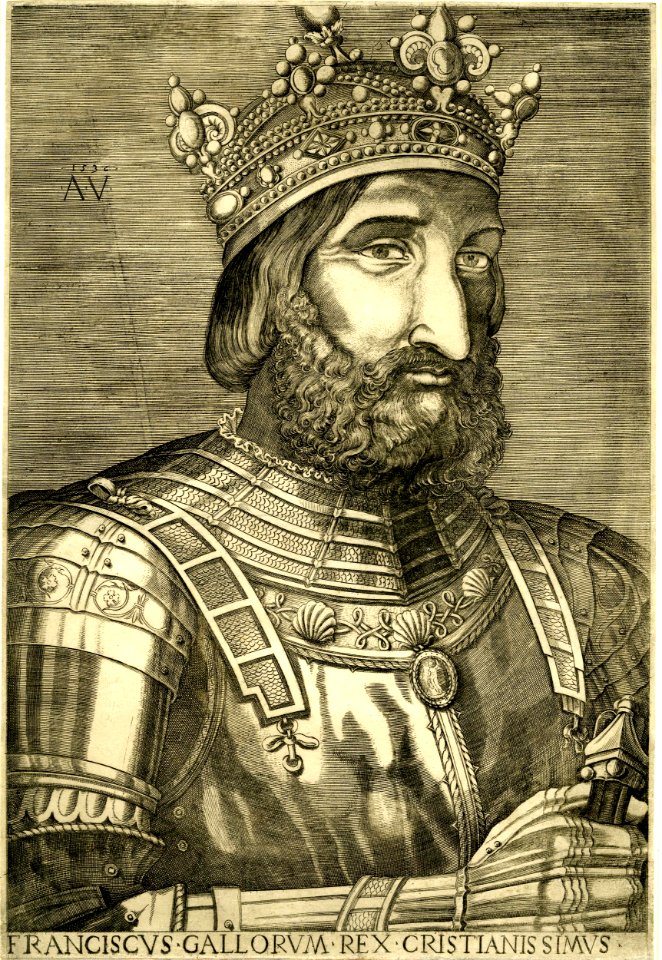 Agostino Veneziano - Franciscus Gallorum Rex Cristianissimus, H,7.2