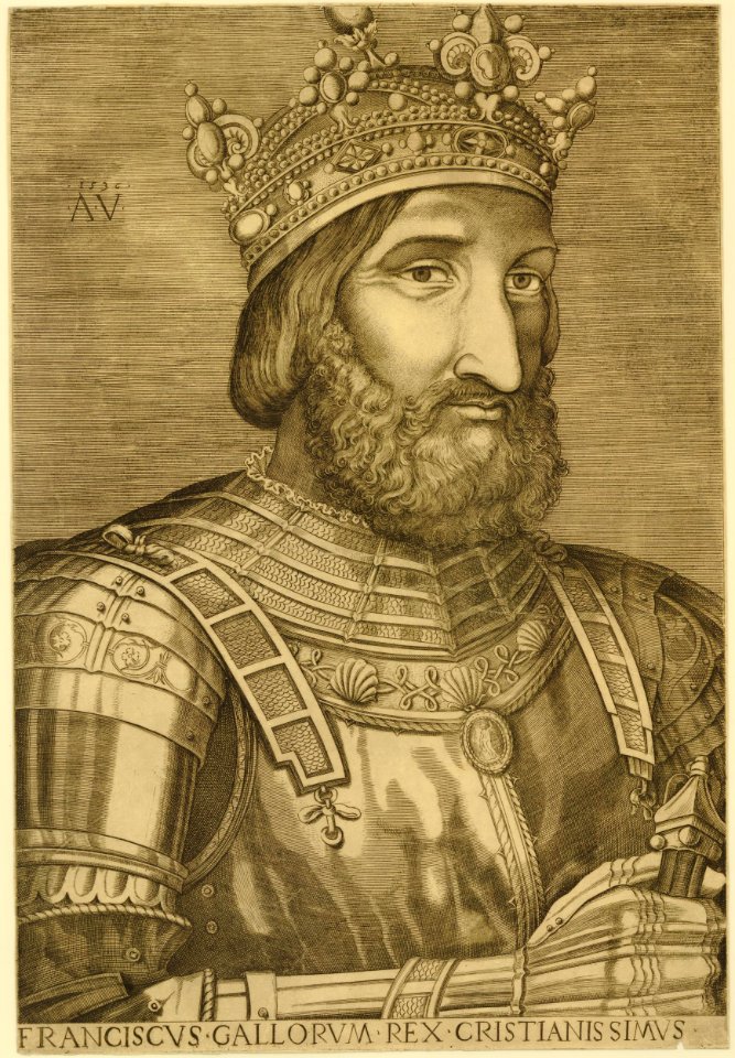Agostino Veneziano - Franciscus Gallorum Rex Cristianissimus, R,6.5