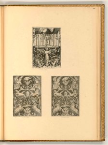 Agostino Veneziano - Ornamente mit Ranken, Fabelwesen und Architektur, ItI23115
