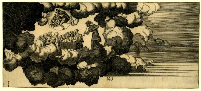 Agostino Veneziano - The news brought to Olympus, 1862,1213.49