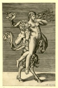 Agostino Veneziano - Satyr und Nymphe, DG201737106
