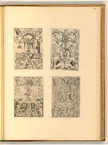 Agostino Veneziano - Ornamente mit Akanthusblättern, Groteske und Architektur, ItI23118