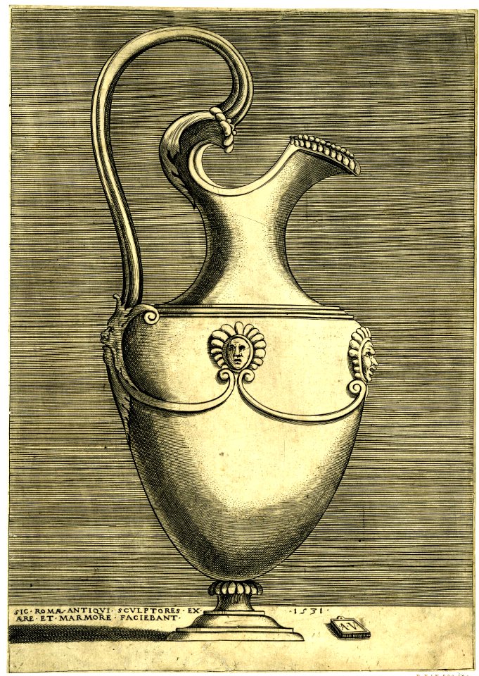 Agostino Veneziano - Twelve antique vases in bronze and marble, 1873,0111.64