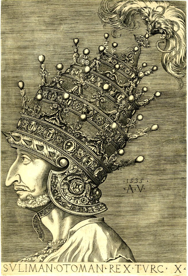 Agostino Veneziano - Portrait of Suleyman the Magnificent, 1859,0806.307